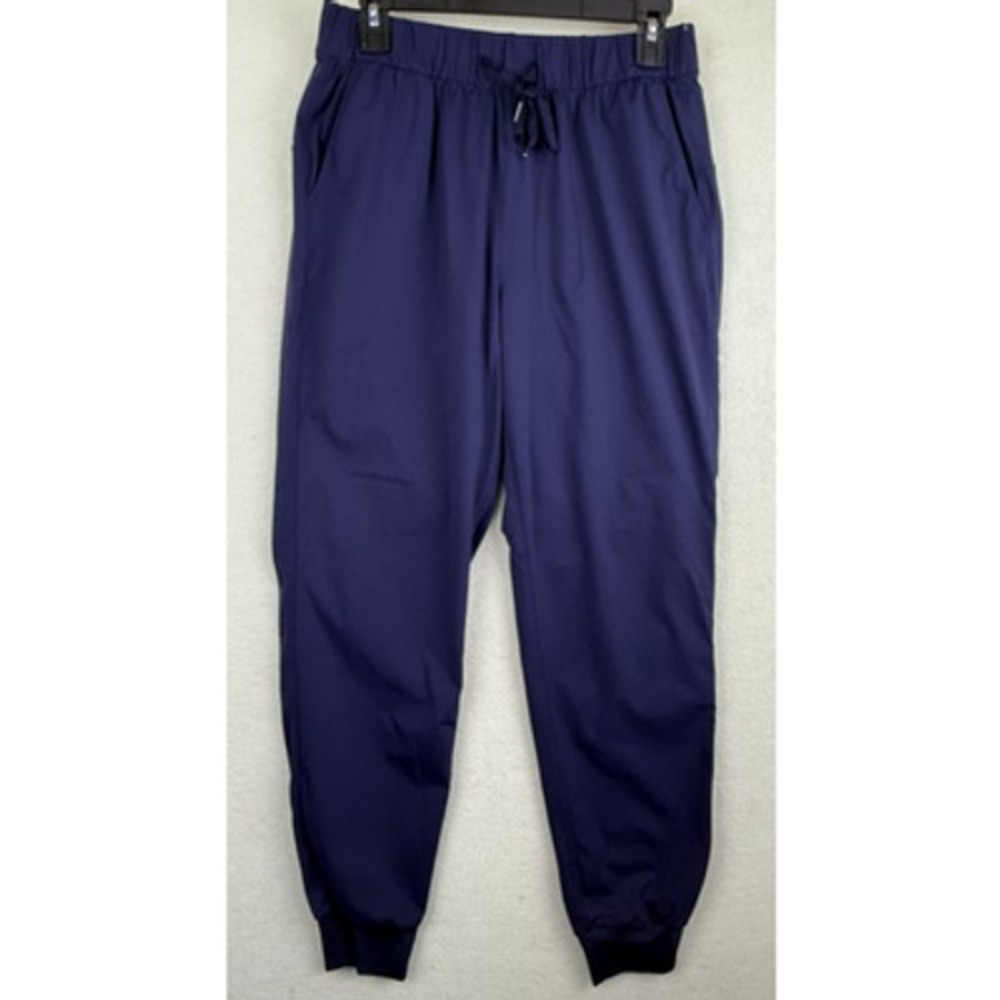 AJISAI Womens Navy Blue Jogger Pants Lightweight Activewear Stretch Size Medium